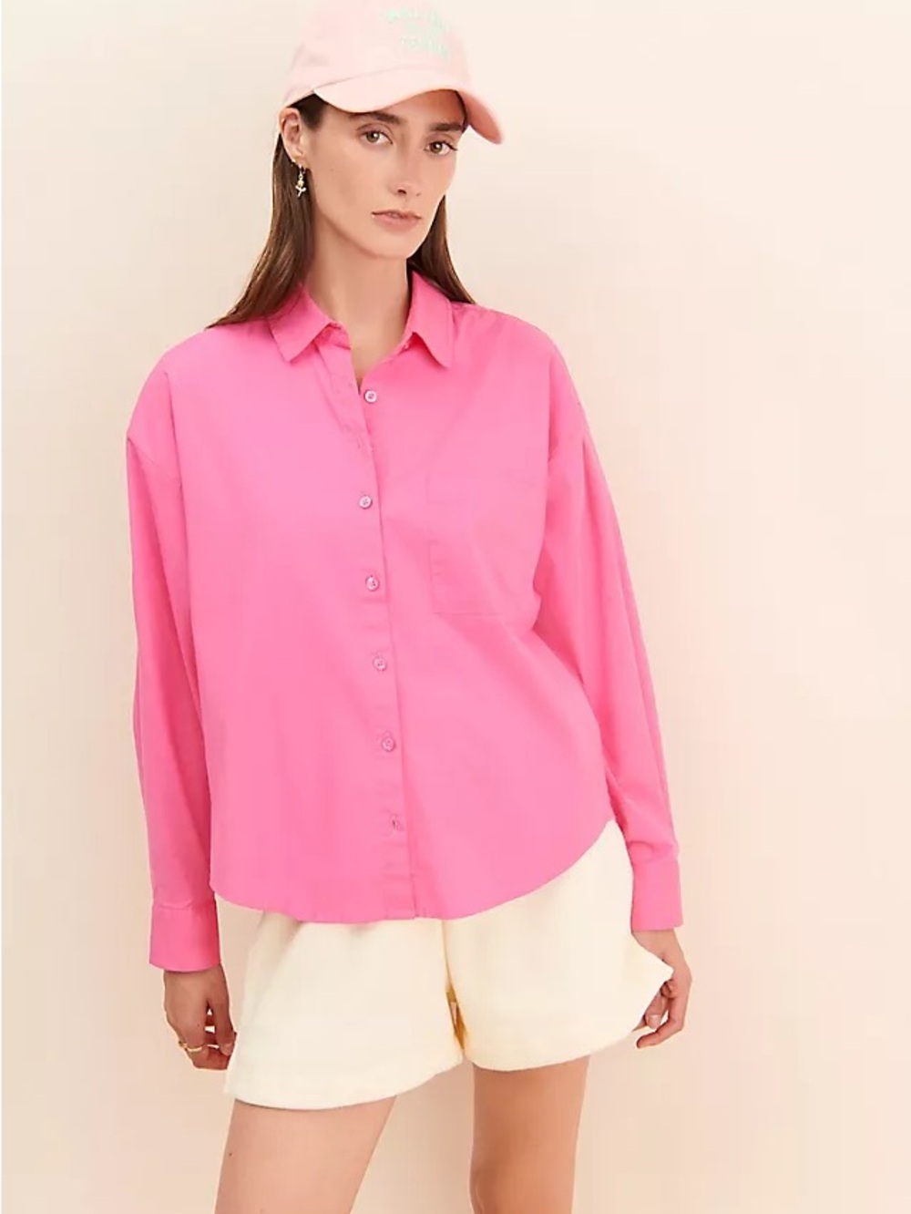 Pistola | Hot Pink Cotton Buttondown